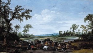 Bandits Attacking A Caravan Of Travellers — Esaias Van De Velde