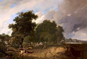 Landscape, Market Day — Sir Augustus Wall Callcott, Romanticism