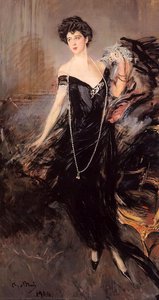 Portrait Of Donna Franca Florio — Giovanni Boldini, Impressionist Painting