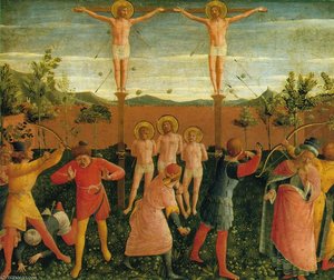 San Marco Altarpiece, Detalj 1, Museo — Fra Angelico, Early Renaissance