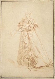 A Man In Oriental Costume Wearing A Turban — Nicolas Lancret