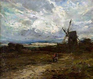 Landscape With A Windmill — David Cox The Elder