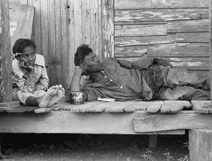 Florestine Carson, Unemployed Creole Negro Trapper, And Daughter — Benjamin Shahn