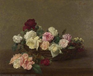 A Basket Of Roses — Henri Fantin-latour, Realism
