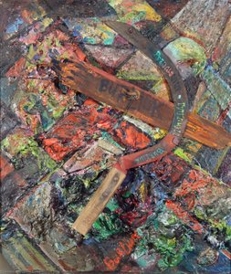 Composition With Sickle — David Davidovich Burliuk