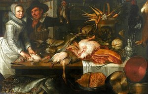 Kitchen Scene. — Jacob Matham