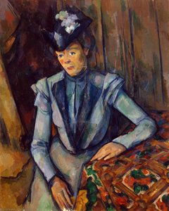 Woman In Blue. Madame Cezanne — Paul Cézanne, Post-impressionism