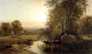 Returning From Harvest — James Mcdougal Hart, Hudson River School