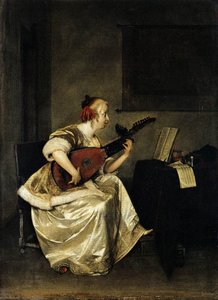 The Lute Player — Gerard Ter Borch, Baroque