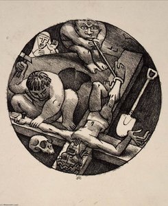 Station Of The Cross Christ Nailed To The Cross — Jean Charlot