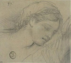 Woman's Head In Profile To The Right — Pietro Da Cortona