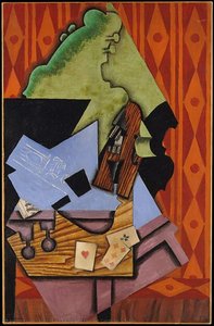 Violin And Playing Cards On A Table — Juan Gris