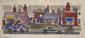 Street Scene (unfinished) — Cliff Rowe