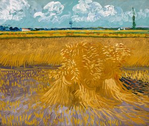 Wheatfield With Sheaves — Vincent Willem Van Gogh, Post-impressionism