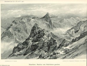 Deutsch Rhaetikon Madrisa Vom Madrishorn Gesehen — Edward Theodore Compton