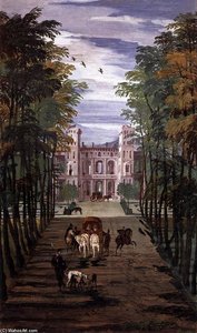 Landscape With Villa And Carriages (detail) — Paolo Veronese, Renaissance Mannerism
