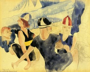 Figures On Beach - Gloucester — Charles Demuth, Precisionism