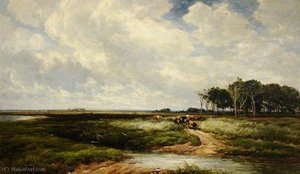 Moorland With Peat Gatherers — Edmund Morison Wimperis
