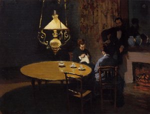 An Interior After Dinner — Claude Monet, Impressionism