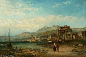Mediterrean Landscape — Alfred Pollentine, Realism