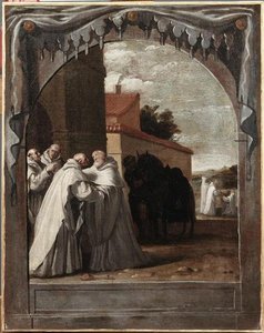 Saint Bernard De Clairvaux Rend Visite Au R.p. Général Guigues Ier — Vicente Carducho, Baroque