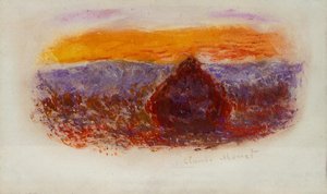 Grainstack At Sunset — Claude Monet