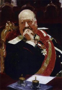 Portrait Of Vice Minister Of The Interior, Cavalry General And Member Of State Council, Count Aleksey Pavlovich Ignatiev (study) — Ilya Yefimovich Repin