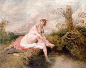 Diana Bathing — Jean-antoine Watteau, Rococo