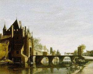 Grote Houtpoort At Haarlem — Gerrit Adriaenszoon Berckheyde