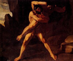 Lucha De Hércules Con Anteo — Francisco De Zurbarán, Baroque