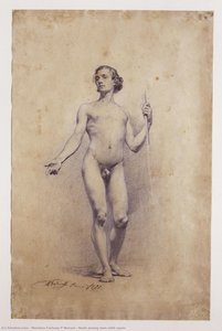 Nude Young Man With Spear — Mariano Fortuny Y Marsal