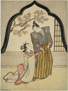 Lovers Dressing Beside A Window — Suzuki Harunobu