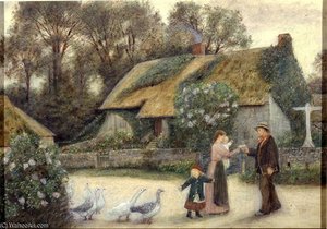 Farm Scene — Marie Spartali Stillman