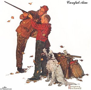 Careful Aim — Norman Rockwell