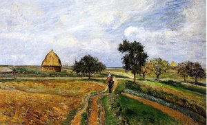 The Old Ennery Road In Pontoise — Camille Pissarro