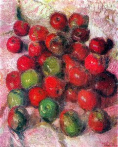 Red Aplles On Pink Tablecloth — Igor Emmanuilovich Grabar