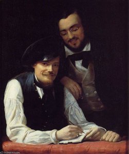 Xavier Self Portrait Of The Artist With His Brother Hermann — Franz Xavier Winterhalter