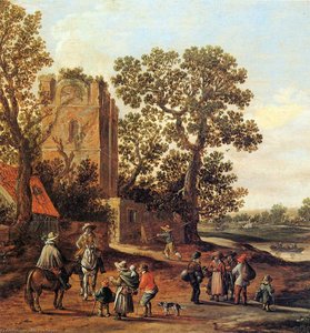 Landscape With Ruin Of A Tower Sun — Jan Josephszoon Van Goyen