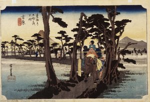 Yoshiwara — Utagawa Hiroshige, Ukiyo-e