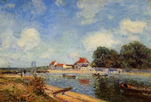 Loing Dam At Saint Mammes — Alfred Sisley