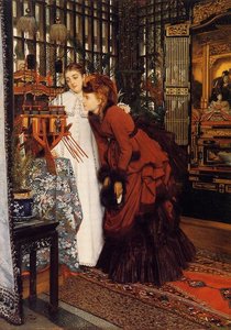 Young Women Looking At Japanese Objects — Jacques Joseph Tissot
