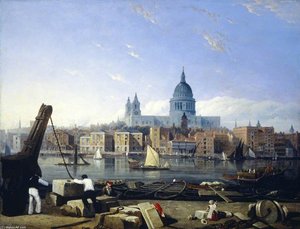 The City From Bankside, London — Thomas Miles Richardson Senior