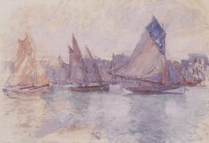 Boats In The Port Of Le Havre — Claude Monet