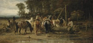 Cossacks Watering Their Horses — Adolf Schreyer