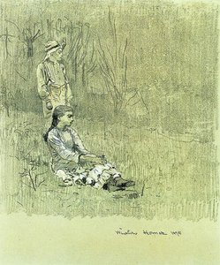 Boy And Girl In A Landscape — Winslow Homer, American Realism