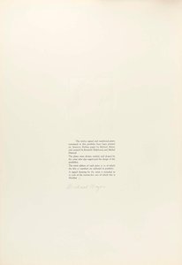 (the Artist And Model, Portfolio) Edition Sheet — Michael Mazur