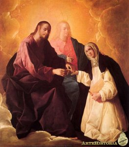Desposorios Místicos De Santa Catalina De Siena — Francisco De Zurbarán, Baroque Naturalism