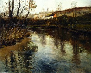 River Landscape — Frits Thaulow