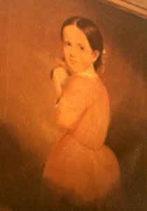 Young Girl With Pink Rose, (painting) — David Gilmour Blythe