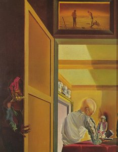 Gala And The Angelus Of Millet Preceding The Imminent Arrival Of The Conical Anamorphoses, 1933 — Salvador Dalí, Surrealism